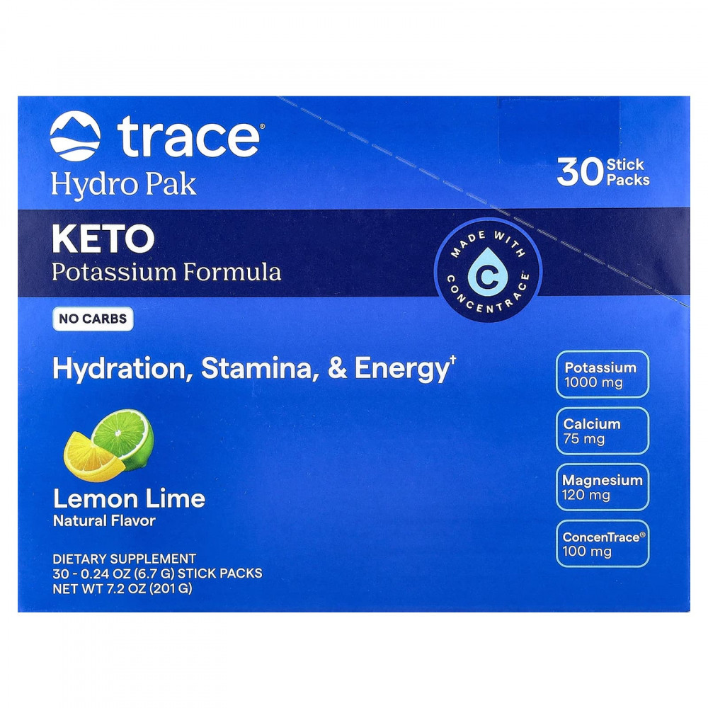 Trace, Hydro Pak Keto, лимон и лайм, 30 стик-пакетов по 6,7 г (0,24 унции) в Москве - eco-herb.ru | изображение Trace, Hydro Pak Keto, лимон и лайм, 30 стик-пакетов по 6,7 г (0,24 унции) в Москве - eco-herb.ru | фото