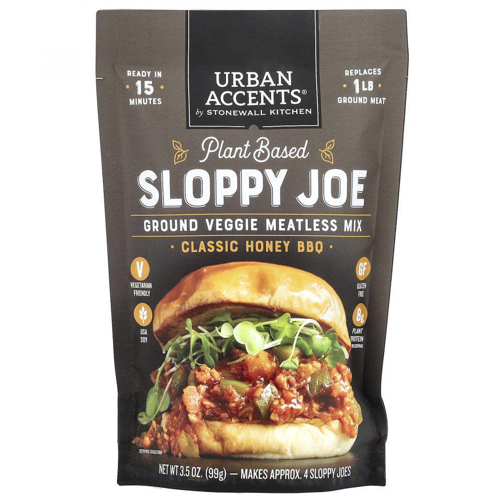 Urban Accents, Sloppy Joe на растительной основе, овощная смесь без мяса, классическое медовое барбекю, 99 г (3,5 унции) (Товар снят с продажи) в Москве - eco-herb.ru | изображение Urban Accents, Sloppy Joe на растительной основе, овощная смесь без мяса, классическое медовое барбекю, 99 г (3,5 унции) (Товар снят с продажи) в Москве - eco-herb.ru | фото