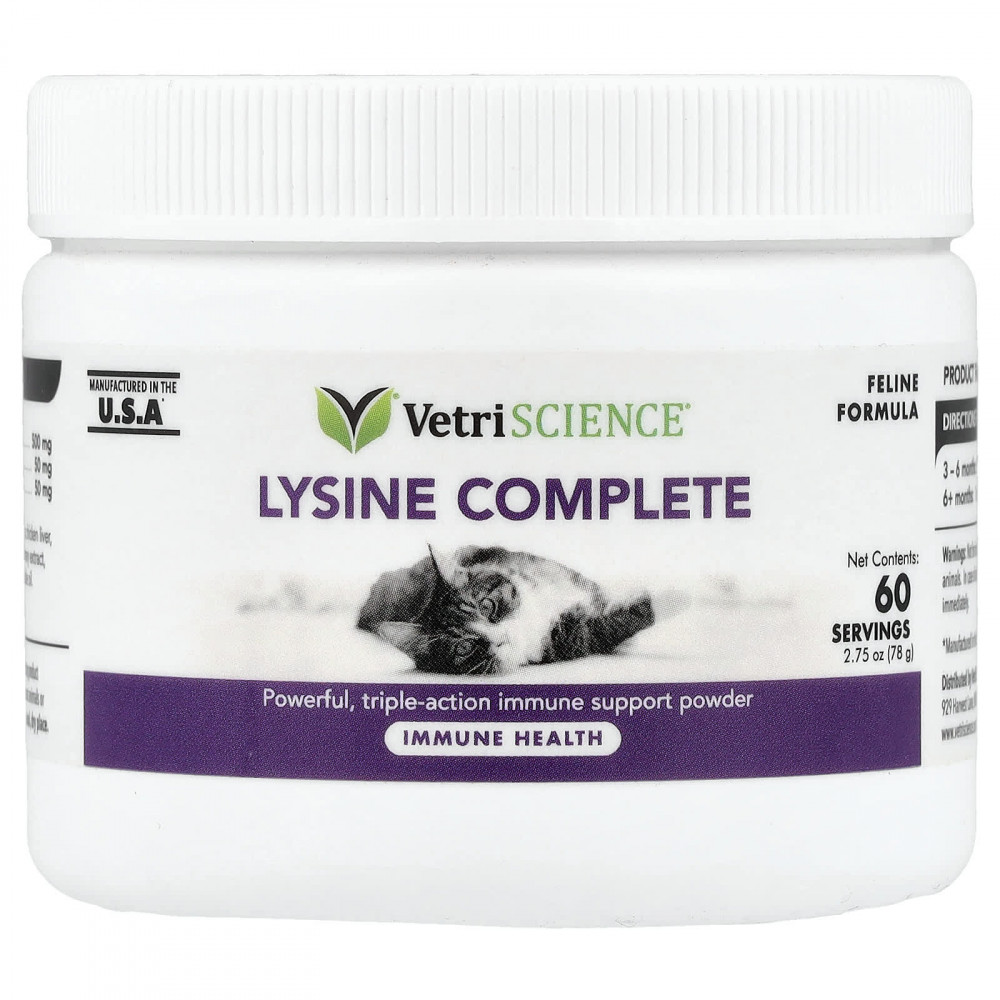 VetriScience, Lysine Complete, формула для кошек, 78 г (2,75 унции) в Москве - eco-herb.ru | изображение VetriScience, Lysine Complete, формула для кошек, 78 г (2,75 унции) в Москве - eco-herb.ru | фото