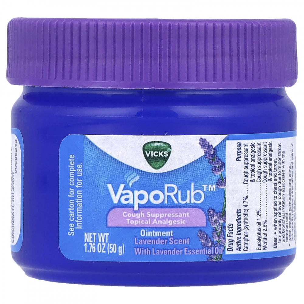 Vicks, VapoRub ™, мазь с лавандой, 50 г (1,76 унции) в Москве - eco-herb.ru | изображение Vicks, VapoRub ™, мазь с лавандой, 50 г (1,76 унции) в Москве - eco-herb.ru | фото