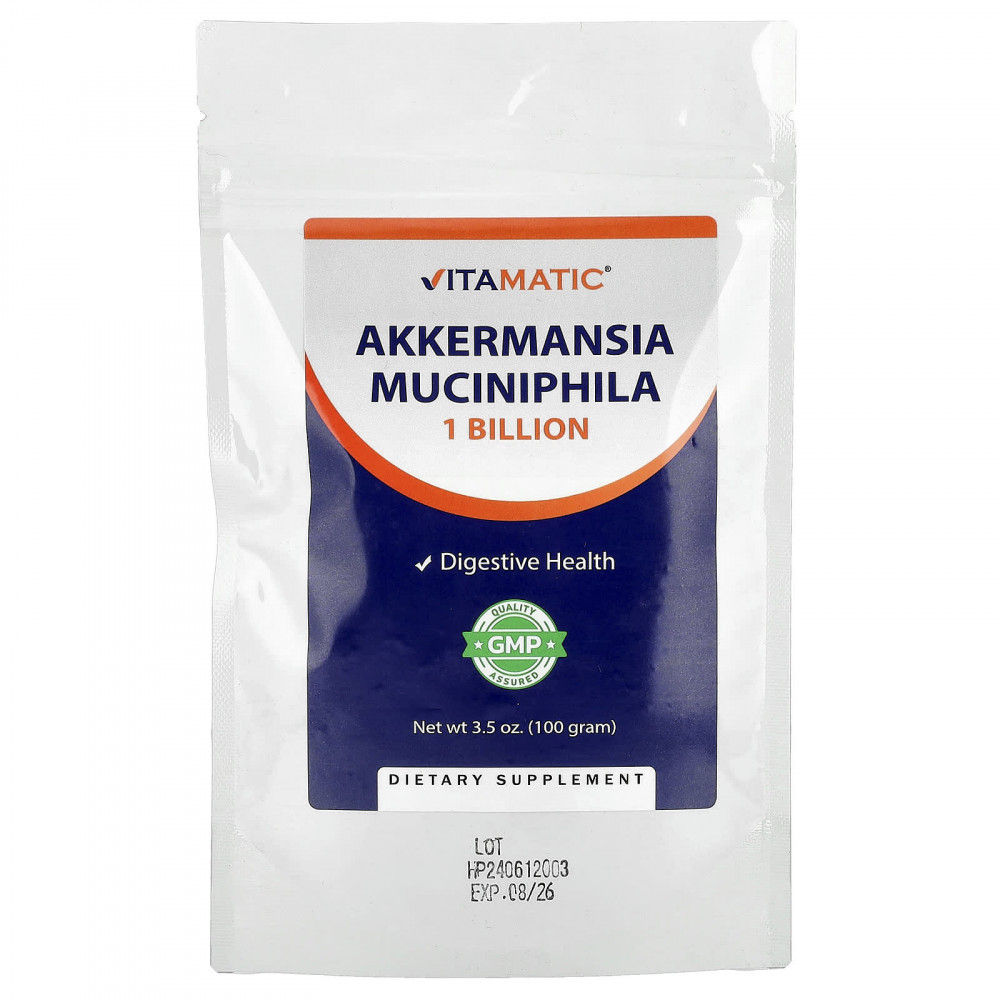 Vitamatic, Akkermansia Muciniphila, 100 г (3,5 унции) в Москве - eco-herb.ru | изображение Vitamatic, Akkermansia Muciniphila, 100 г (3,5 унции) в Москве - eco-herb.ru | фото