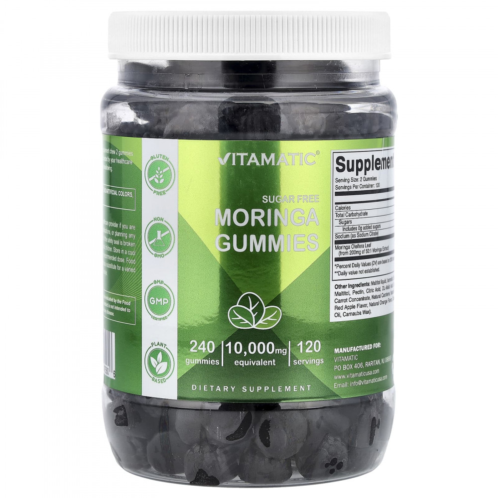 Vitamatic, жевательные таблетки с морингой, без сахара, 240 жевательных таблеток (5000 мг в 1 жевательной таблетке) в Москве - eco-herb.ru | изображение Vitamatic, жевательные таблетки с морингой, без сахара, 240 жевательных таблеток (5000 мг в 1 жевательной таблетке) в Москве - eco-herb.ru | фото