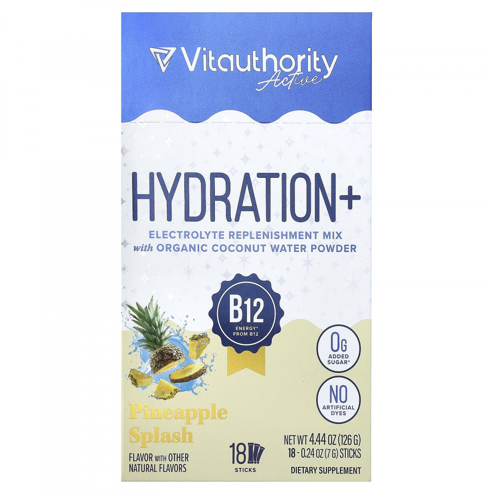 Vitauthority, Active, Hydration+, ананасовый спрей, 18 стиков по 7 г (0,24 унции) в Москве - eco-herb.ru | изображение Vitauthority, Active, Hydration+, ананасовый спрей, 18 стиков по 7 г (0,24 унции) в Москве - eco-herb.ru | фото