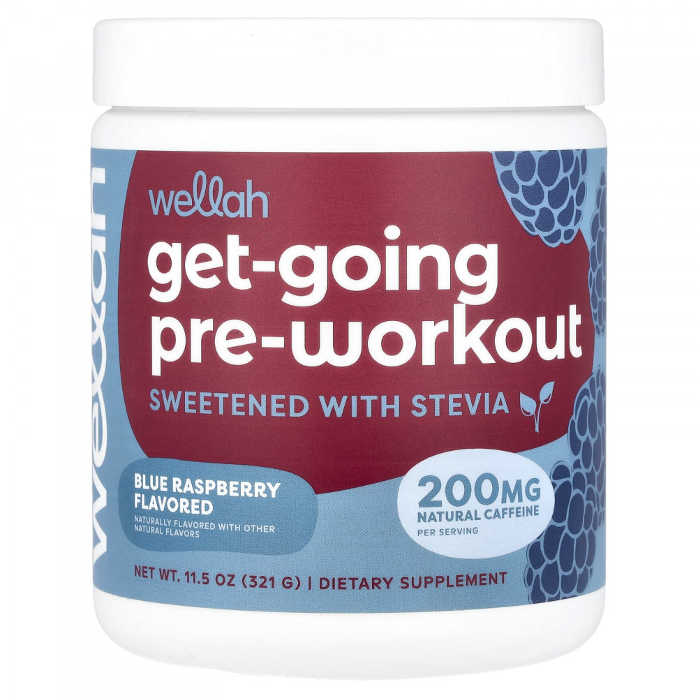 Wellah, Get-Going Pre-Workout, голубая малина, 321 г (11,5 унции) в Москве - eco-herb.ru | изображение Wellah, Get-Going Pre-Workout, голубая малина, 321 г (11,5 унции) в Москве - eco-herb.ru | фото