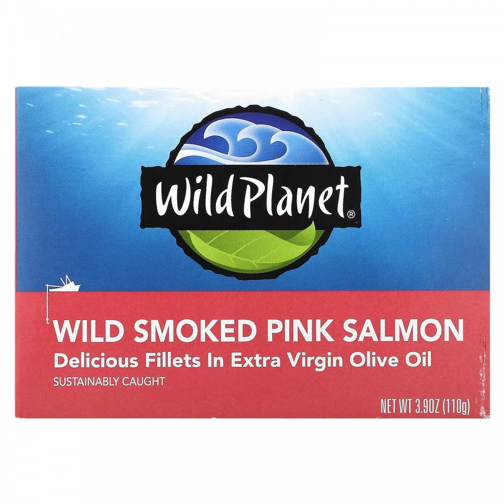 Wild Planet, Wild Smoked Pink Salmon, 3.9 oz (110 g) в Москве - eco-herb.ru | фото