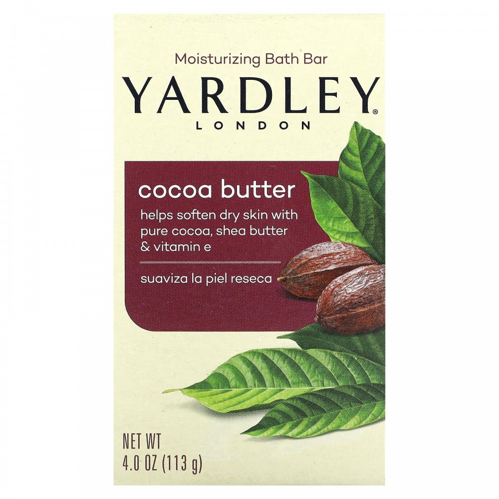 Yardley London, Moisturizing Bath Bar, Cocoa Butter, 4 oz (113 g) в Москве - eco-herb.ru | фото