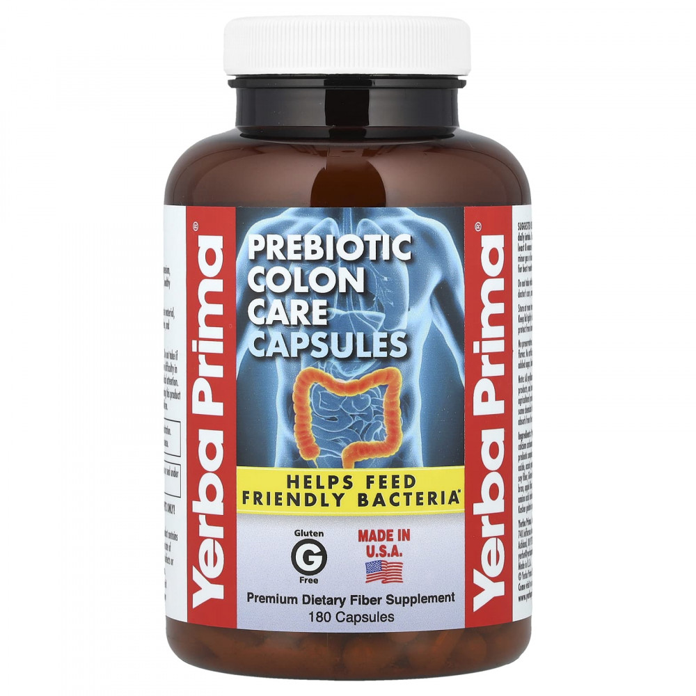 Yerba Prima, пребиотики для здоровья кишечника, 180 капсул в Москве - eco-herb.ru | изображение Yerba Prima, пребиотики для здоровья кишечника, 180 капсул в Москве - eco-herb.ru | фото