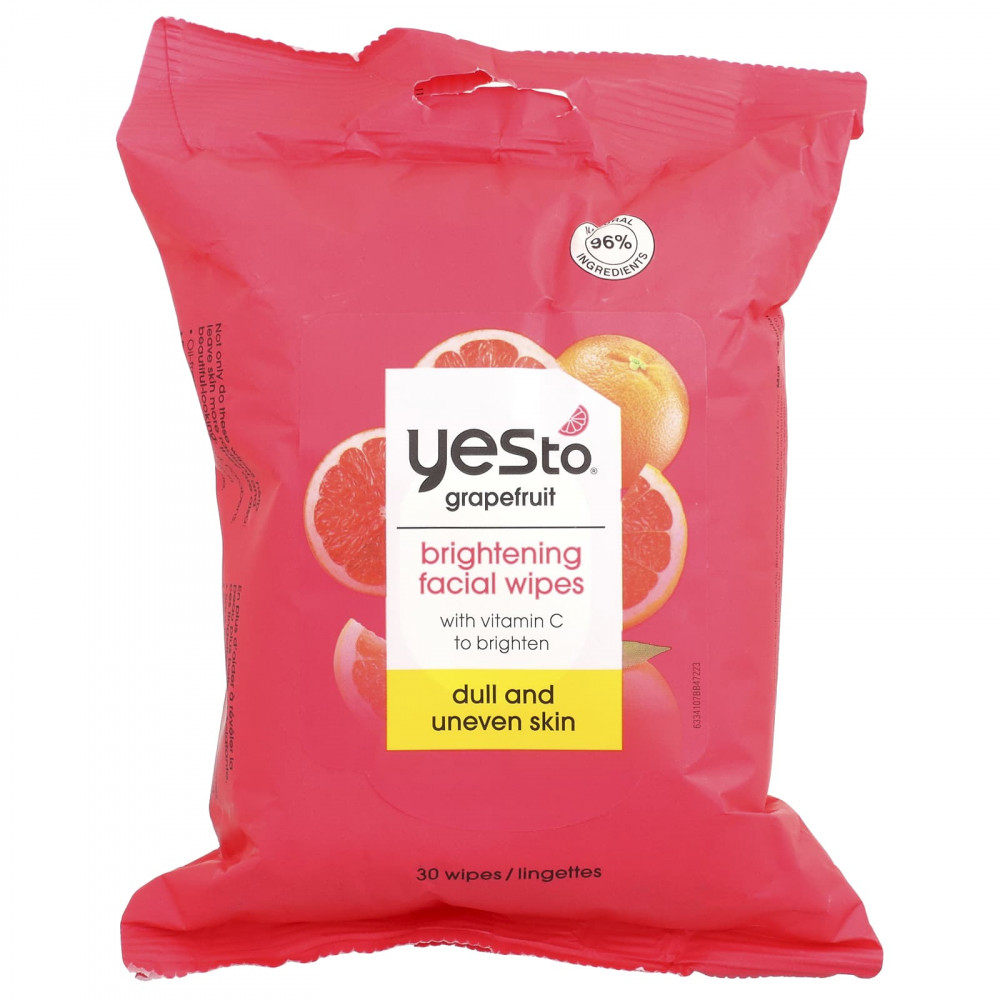 Yes To, Осветляющие салфетки для лица, для тусклой и неровной кожи, грейпфрут, 30 салфеток в Москве - eco-herb.ru | изображение Yes To, Осветляющие салфетки для лица, для тусклой и неровной кожи, грейпфрут, 30 салфеток в Москве - eco-herb.ru | фото