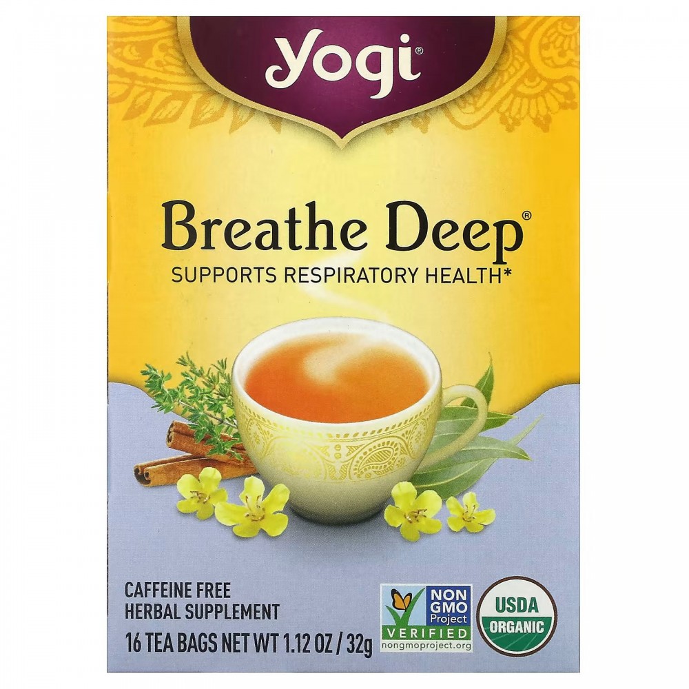 Yogi Tea, Breathe Deep, без кофеина, 16 чайных пакетиков, 32 г (1,12 унции) в Москве - eco-herb.ru | фото